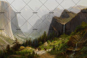 3D mountain gorge oil painting wall mural wallpaper 4- Jess Art Decoration