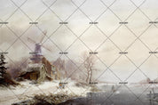 3D country winter landscape oil painting wall mural wallpaper 12- Jess Art Decoration