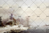 3D country winter landscape oil painting wall mural wallpaper 12- Jess Art Decoration