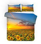 3D Sunflower Field Quilt Cover Set Bedding Set Pillowcases 101- Jess Art Decoration