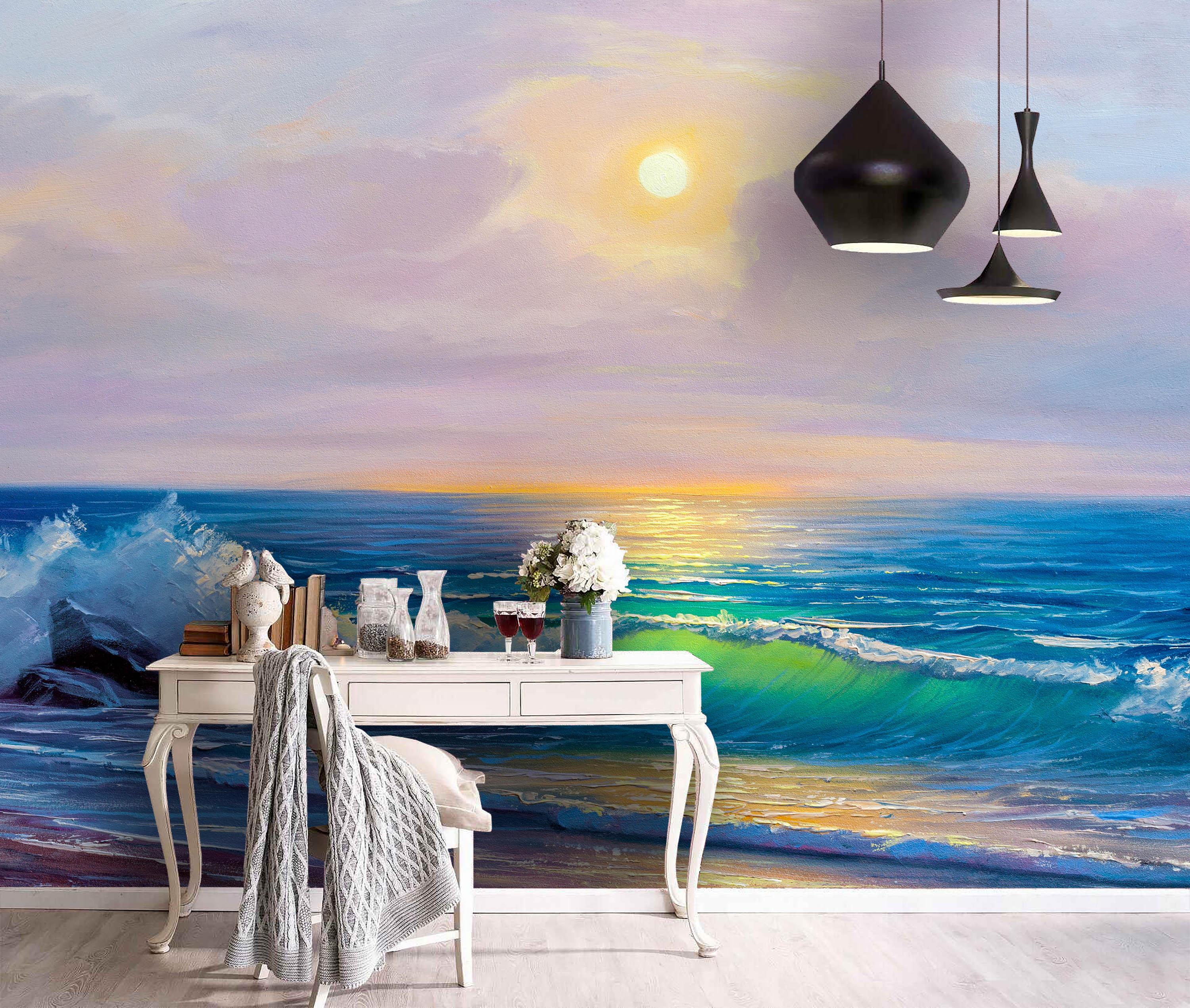 3D Blue Sea Wave Wall Mural Wallpaper 127- Jess Art Decoration