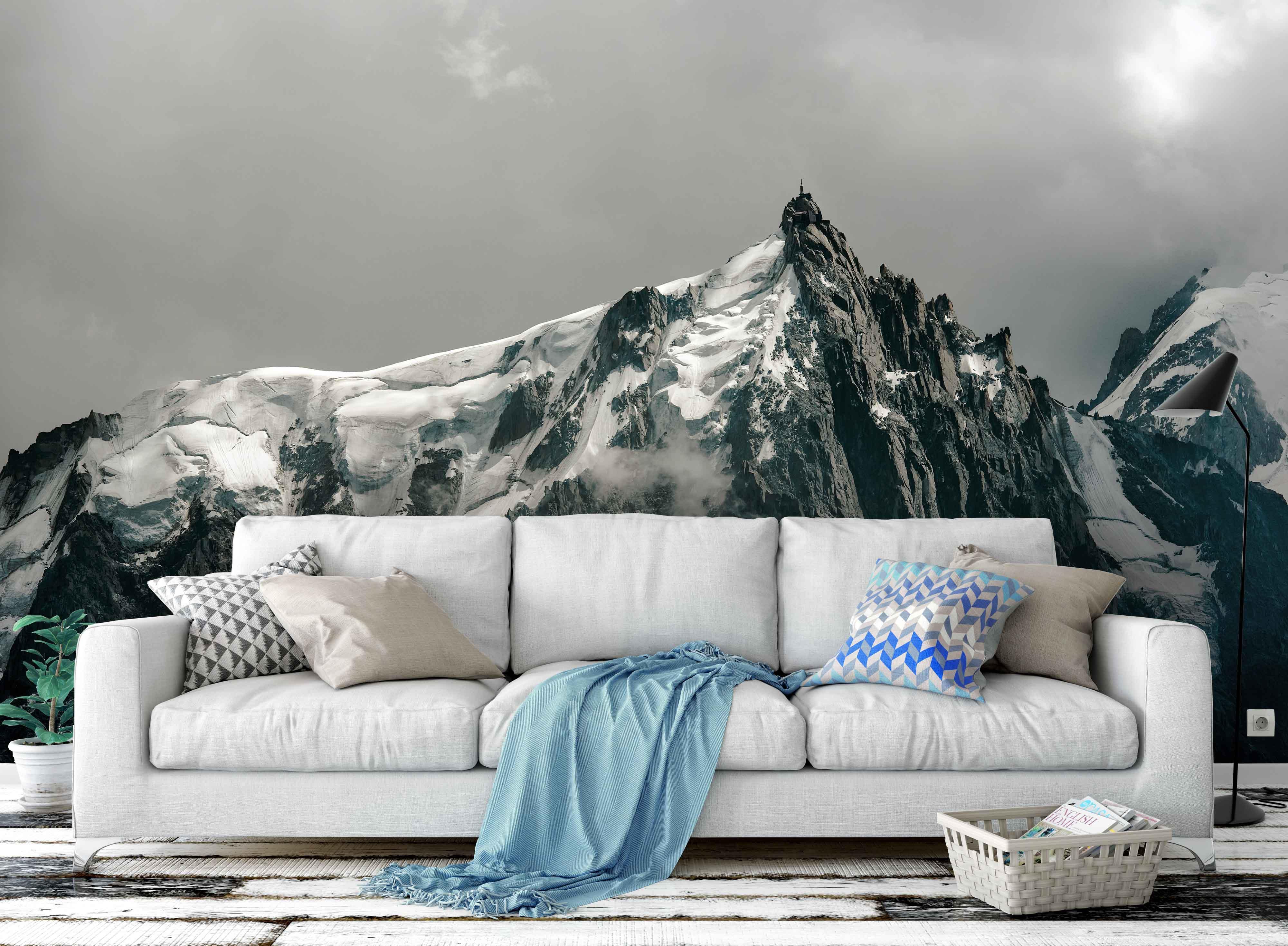3D winter snow mountain wall mural wallpaper 129- Jess Art Decoration