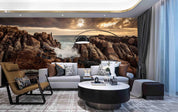 3D Clouds Rocks Sea Wall Mural Wallpaper  146- Jess Art Decoration