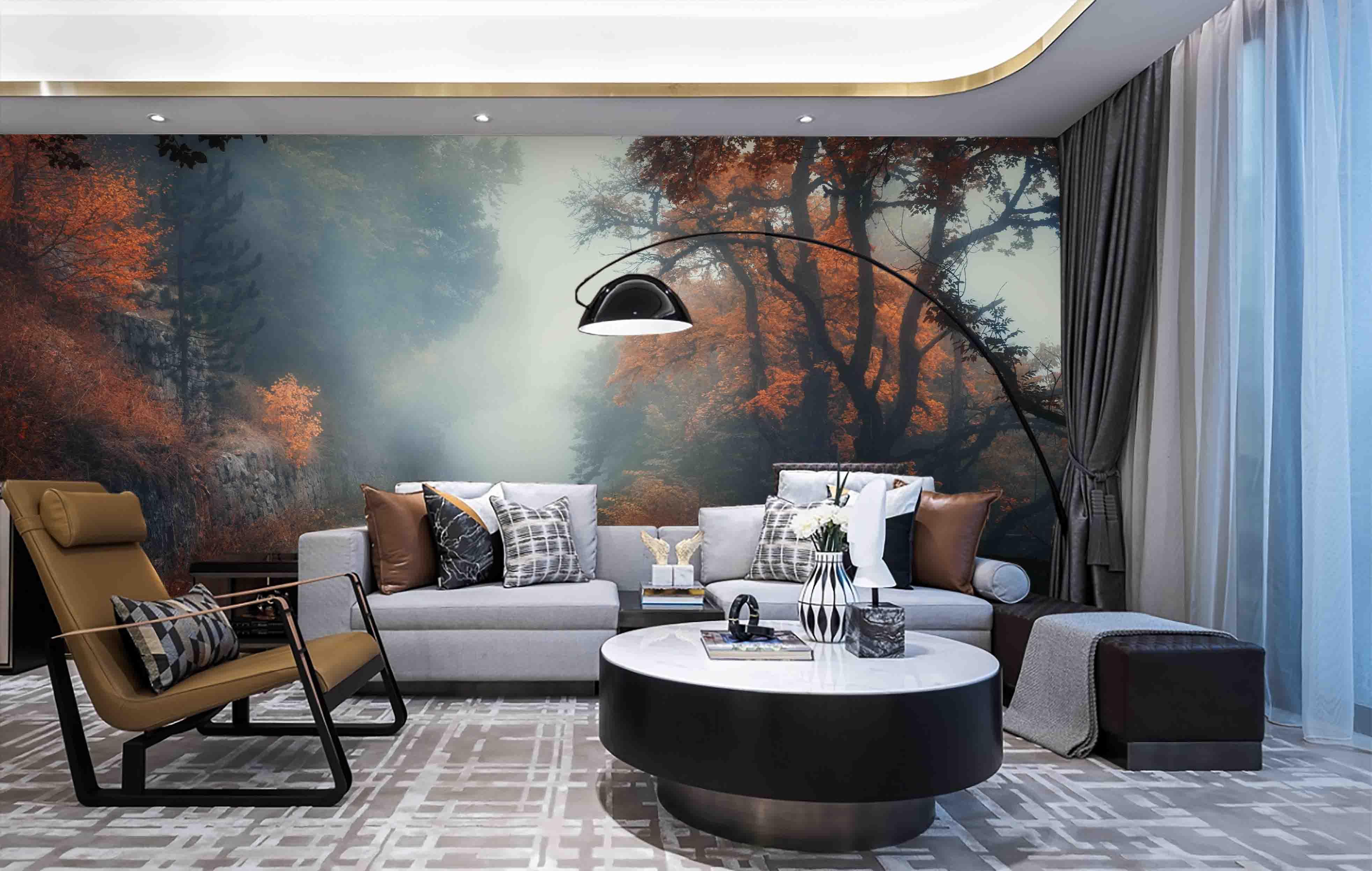 3D Fog Jungle Path Wall Mural Wallpaper  165- Jess Art Decoration