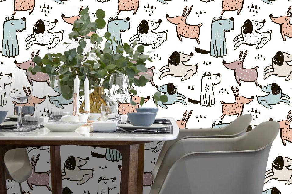 3D Color Cartoon Animal Wall Mural Wallpaper 10- Jess Art Decoration