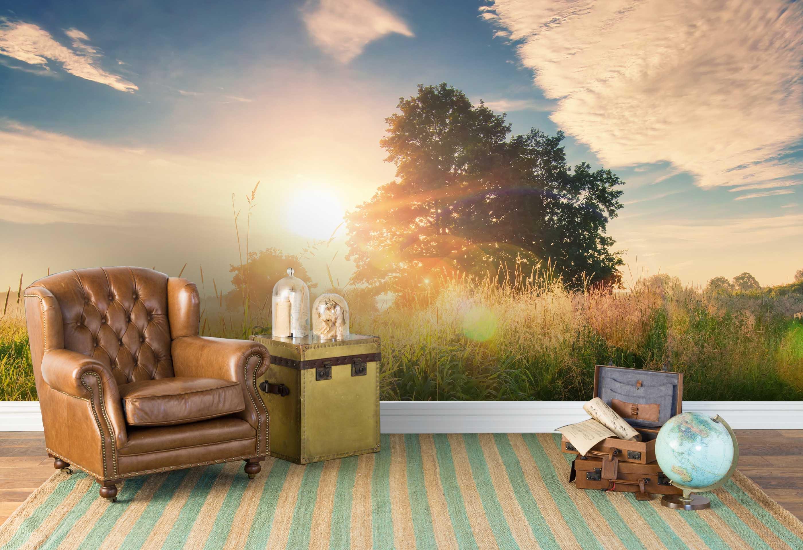 3D Green Fields Strong Sunshine Wall Mural Wallpaper 128- Jess Art Decoration
