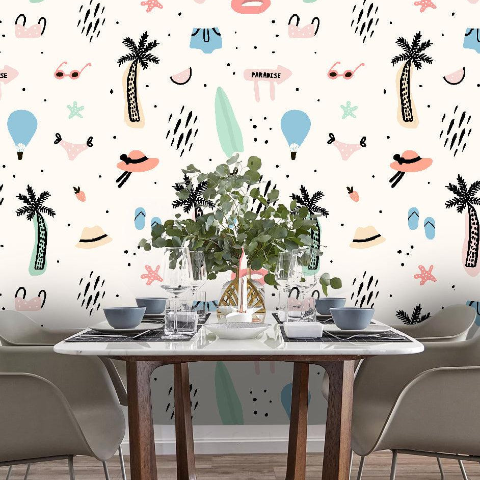 3D Cartoon Tropical Plant Wall Mural Wallpaper 16- Jess Art Decoration