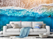 3D Deep Blue Sea Waves Wall Mural Wallpaper  147- Jess Art Decoration