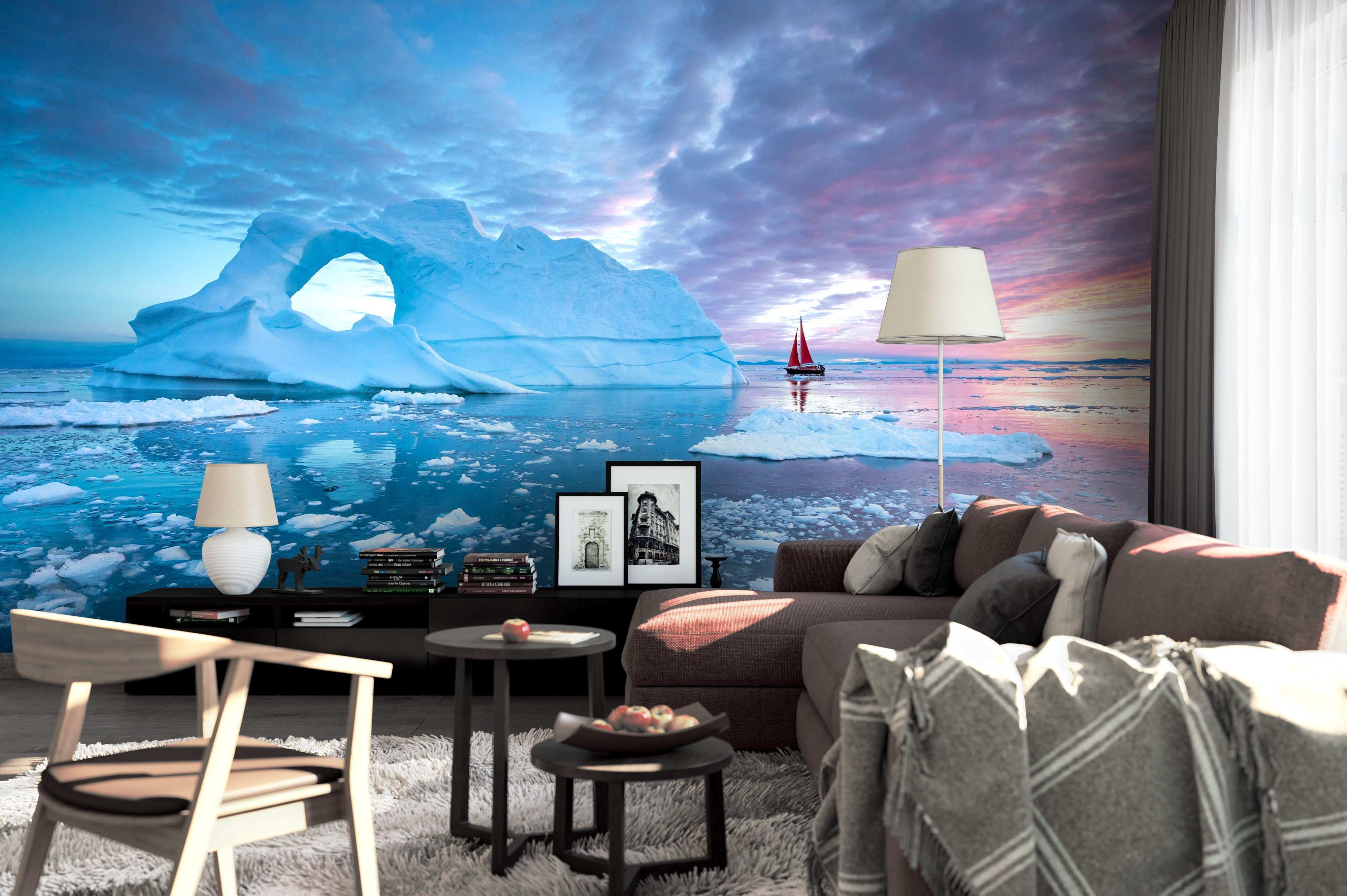 3D Sea Iceberg  Wall Mural Wallpaper 169- Jess Art Decoration