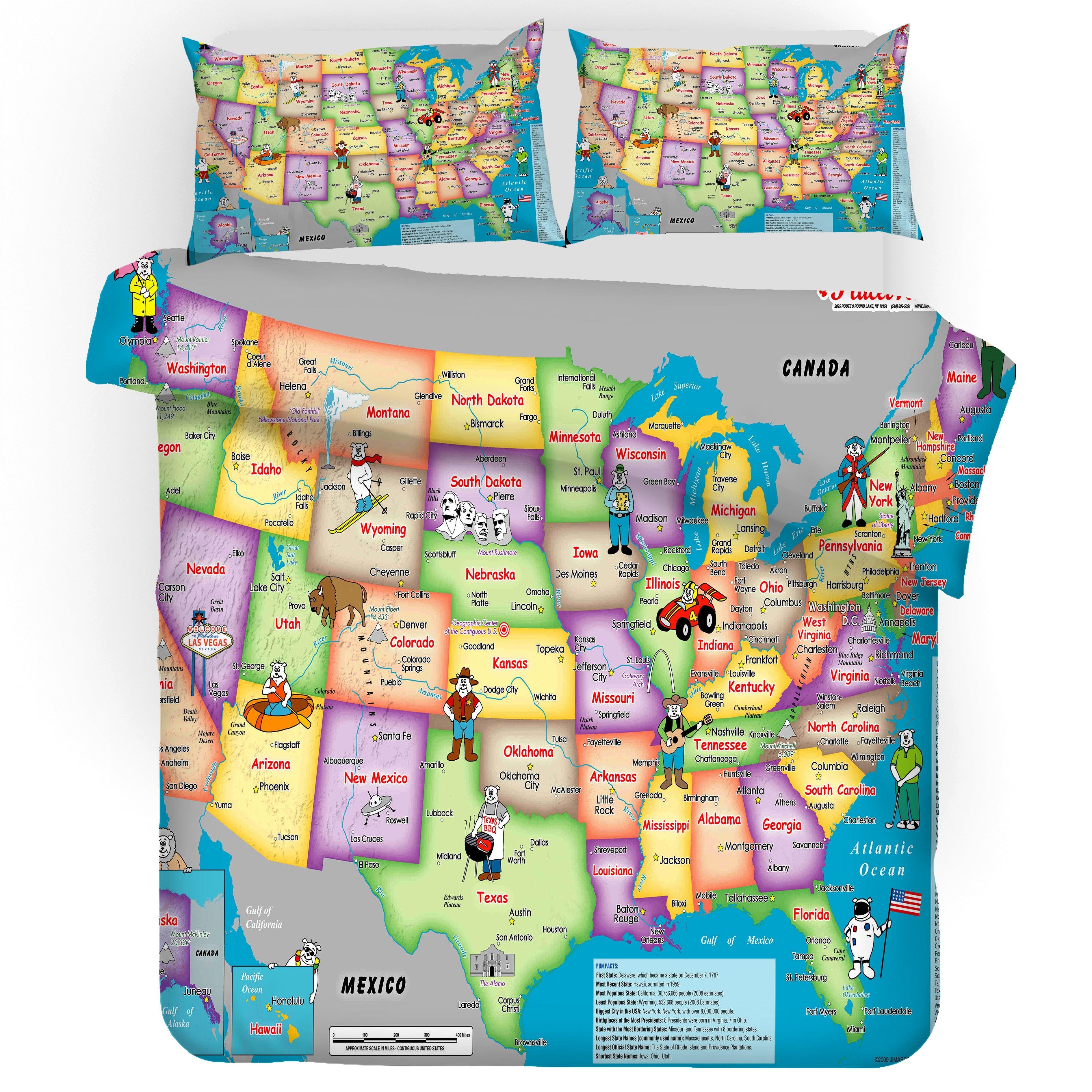 3D World Map Quilt Cover Set Bedding Set Pillowcases 69- Jess Art Decoration