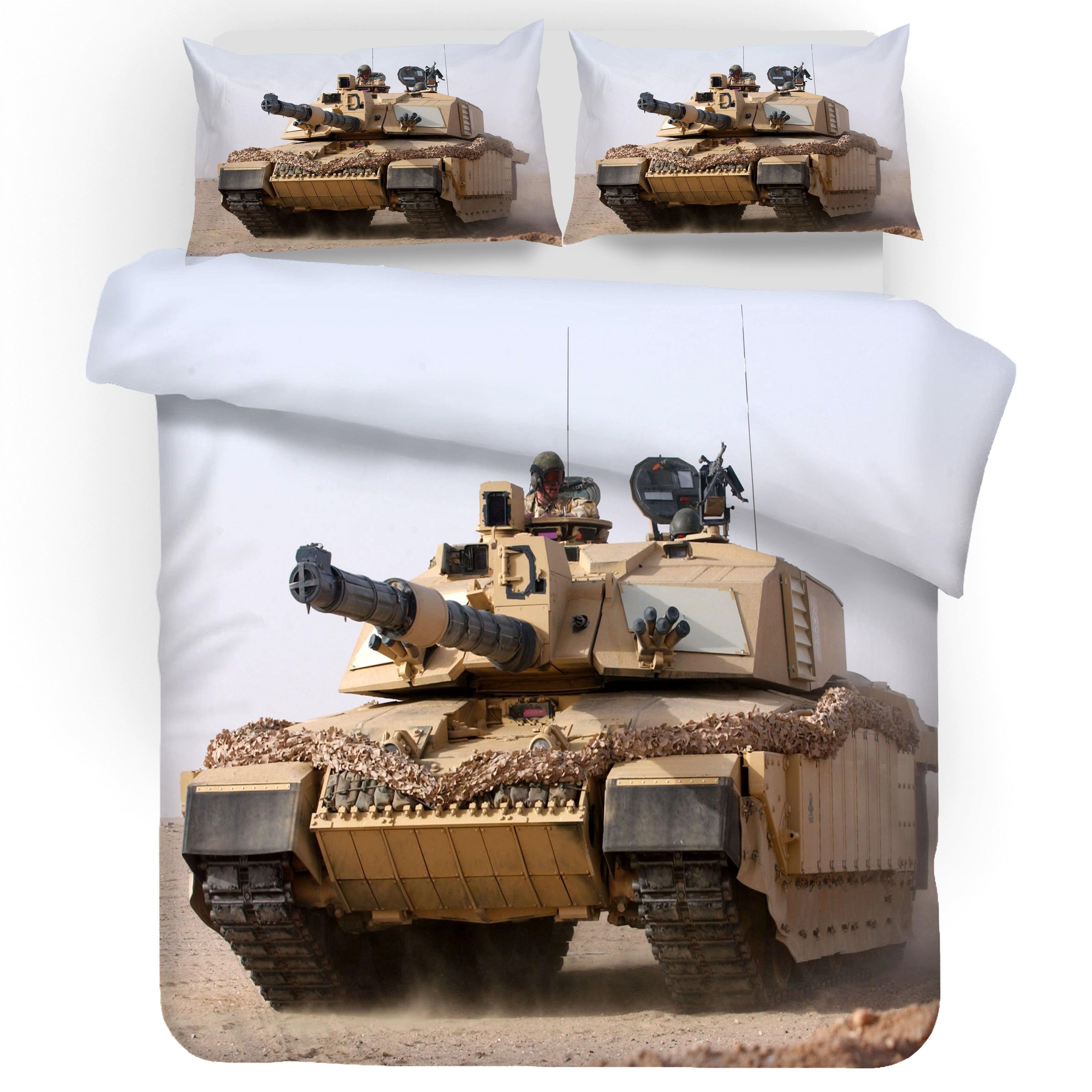 3D War Weapon Tank Quilt Cover Set Bedding Set Duvet Cover Pillowcases 21- Jess Art Decoration