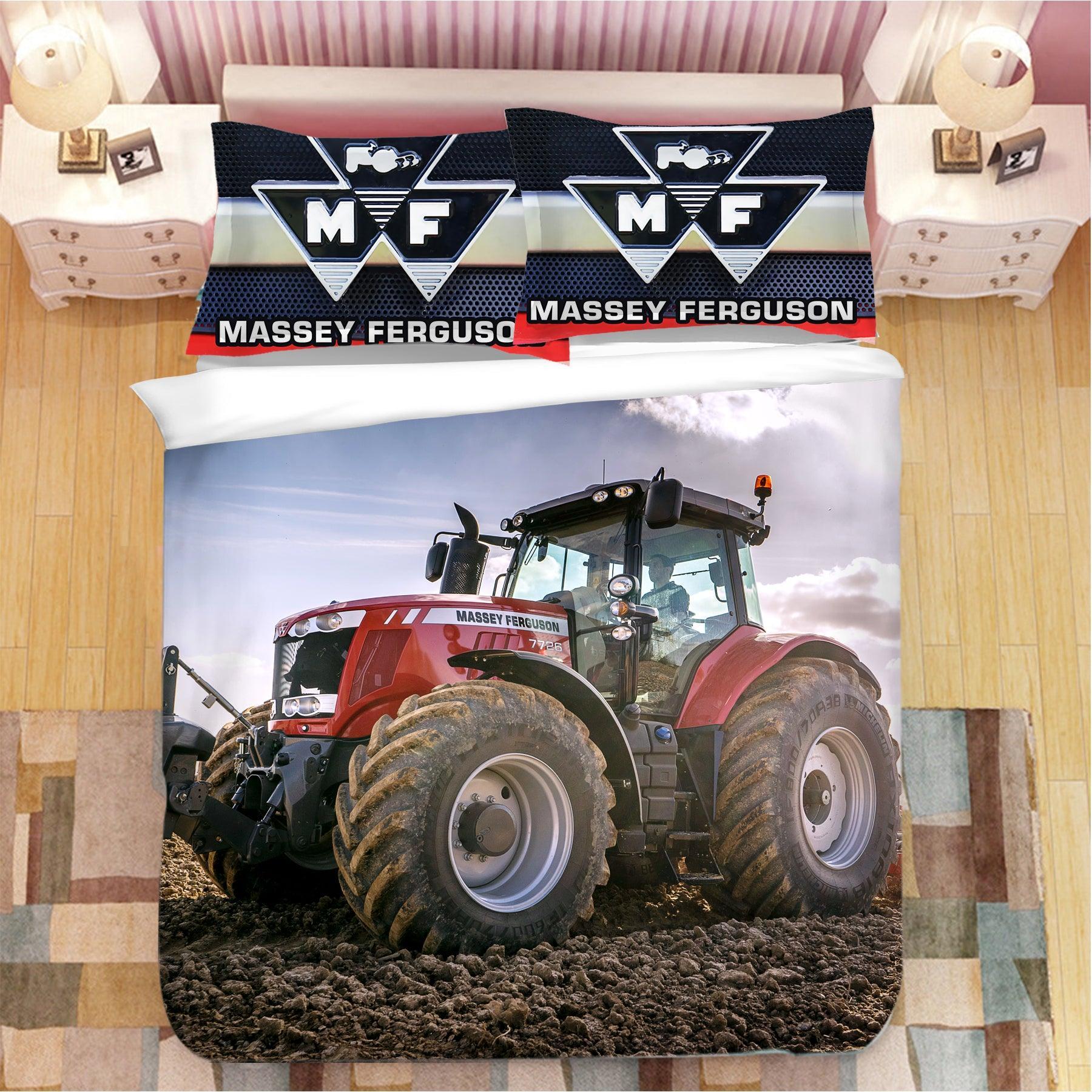 3D Tractor Quilt Cover Set Bedding Set Duvet Cover Pillowcases WJ 1656- Jess Art Decoration