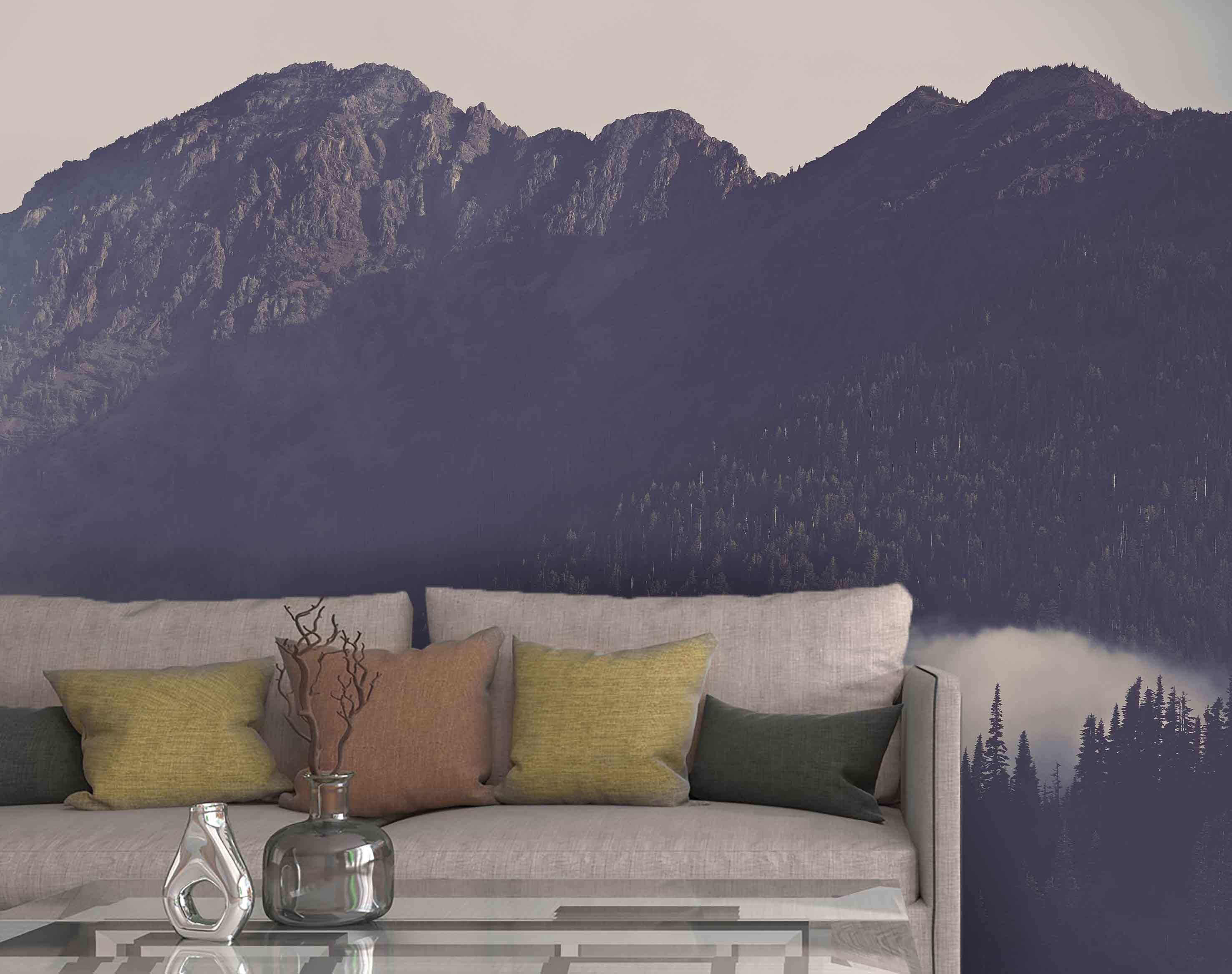 3D black mountain wall mural wallpaper 124- Jess Art Decoration
