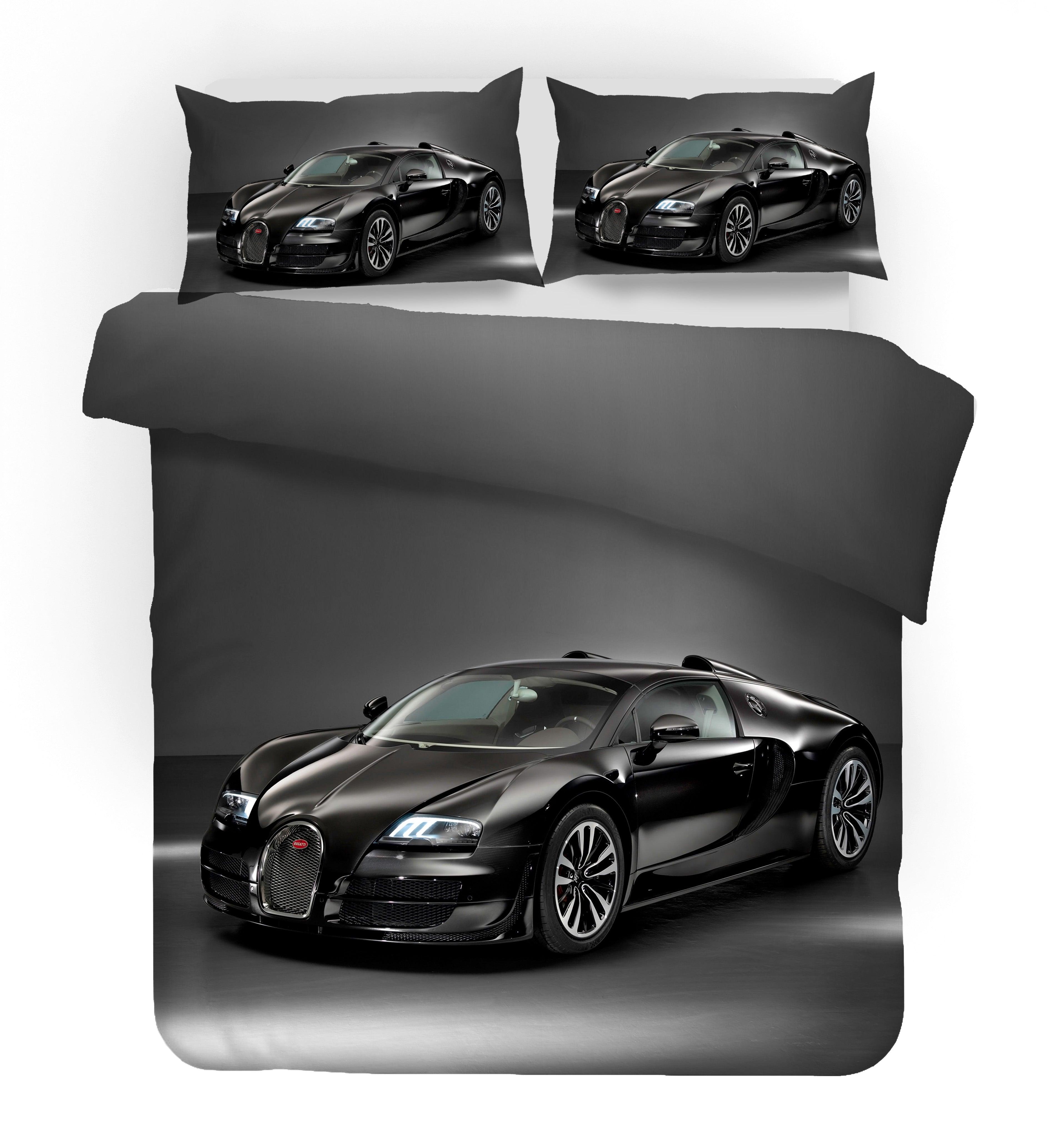 3D Super Car Quilt Cover Set Bedding Set Pillowcases 69- Jess Art Decoration