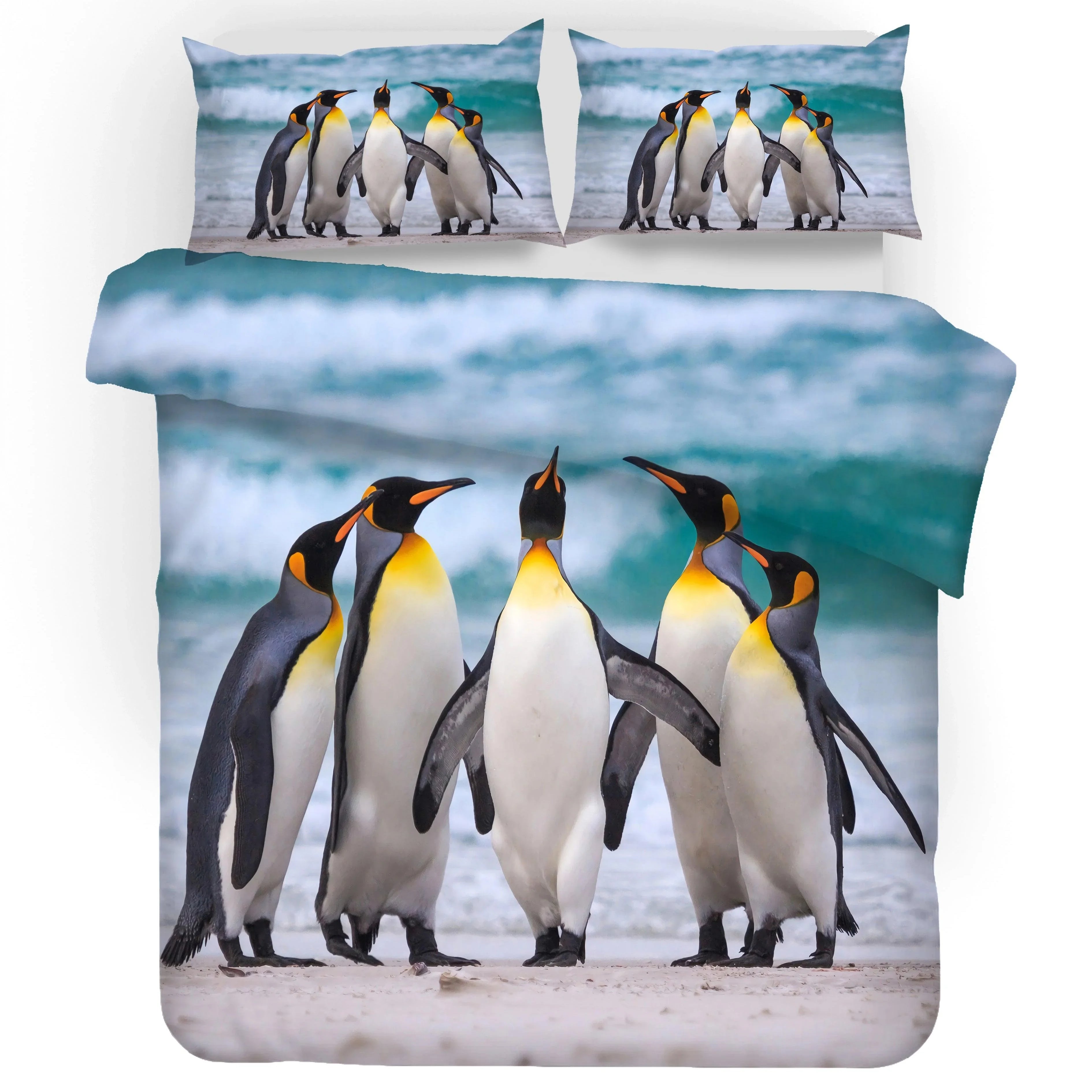 3D Polar Penguin Quilt Cover Set Bedding Set Pillowcases 106- Jess Art Decoration