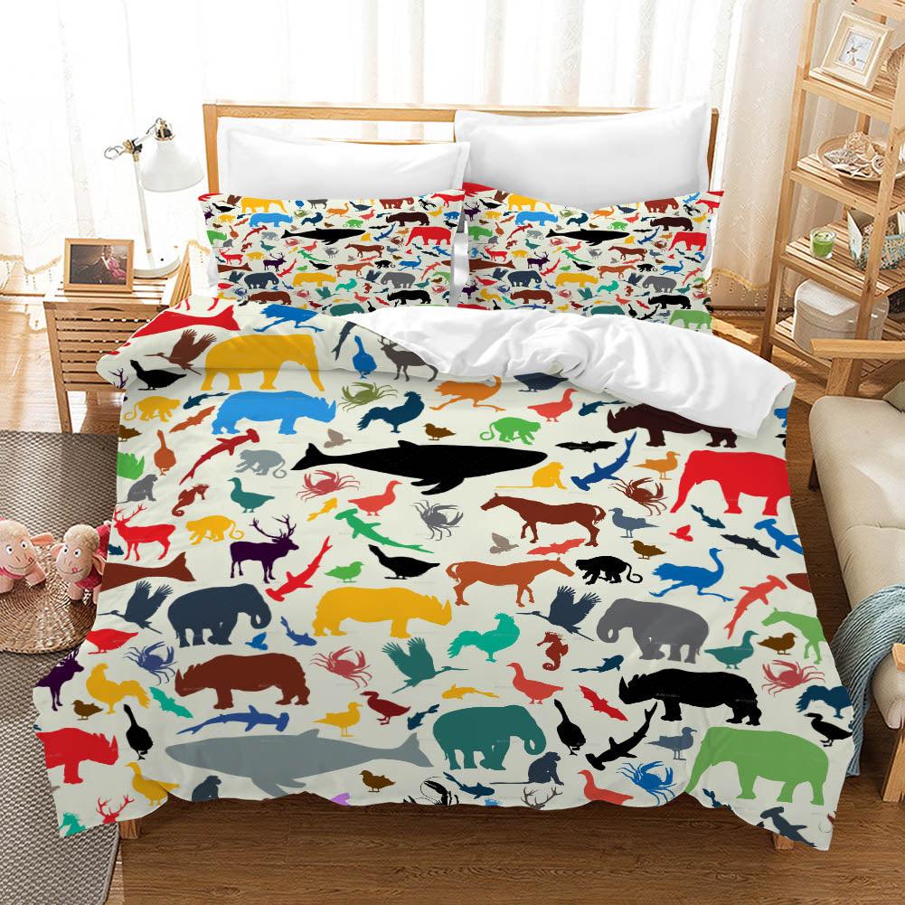 3D Animals Pattern Quilt Cover Set Bedding Set Pillowcases 219- Jess Art Decoration