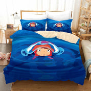 3D Ponyo On The Cliff by The Sea Quilt Cover Set Bedding Set Pillowcases 52- Jess Art Decoration