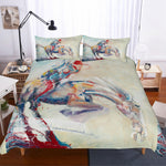 3D Watercolor Abstract Horse Quilt Cover Set Bedding Set Pillowcases 229- Jess Art Decoration
