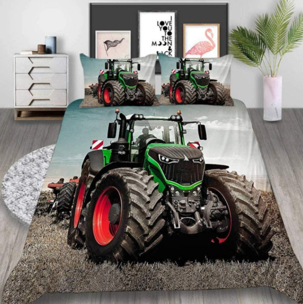 3D Tractor Quilt Cover Set Bedding Set Duvet Cover Pillowcases WJ 1657- Jess Art Decoration