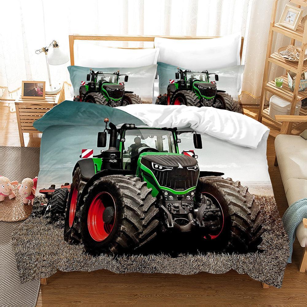 3D Tractor Quilt Cover Set Bedding Set Duvet Cover Pillowcases WJ 1657- Jess Art Decoration