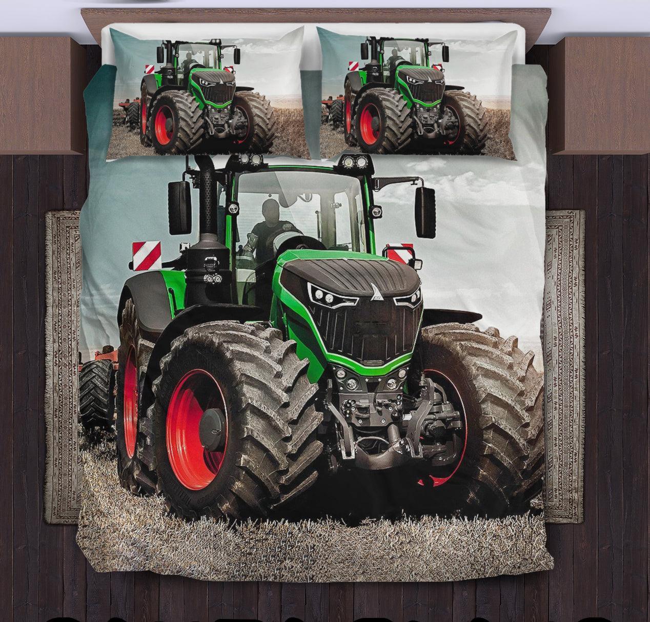 3D Tractor Quilt Cover Set Bedding Set Duvet Cover Pillowcases WJ 1657- Jess Art Decoration
