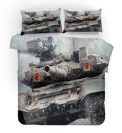 3D War Weapon Tank Quilt Cover Set Bedding Set Duvet Cover Pillowcases 23- Jess Art Decoration