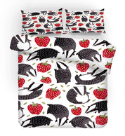 3D Strawberry Animals Quilt Cover Set Bedding Set Pillowcases 221- Jess Art Decoration
