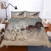 3D Galloping Horses Quilt Cover Set Bedding Set Pillowcases 230- Jess Art Decoration