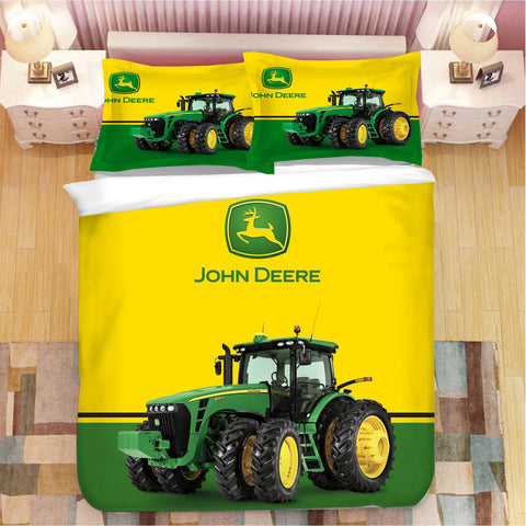 3D Tractor Quilt Cover Set Bedding Set Duvet Cover Pillowcases WJ 1658- Jess Art Decoration