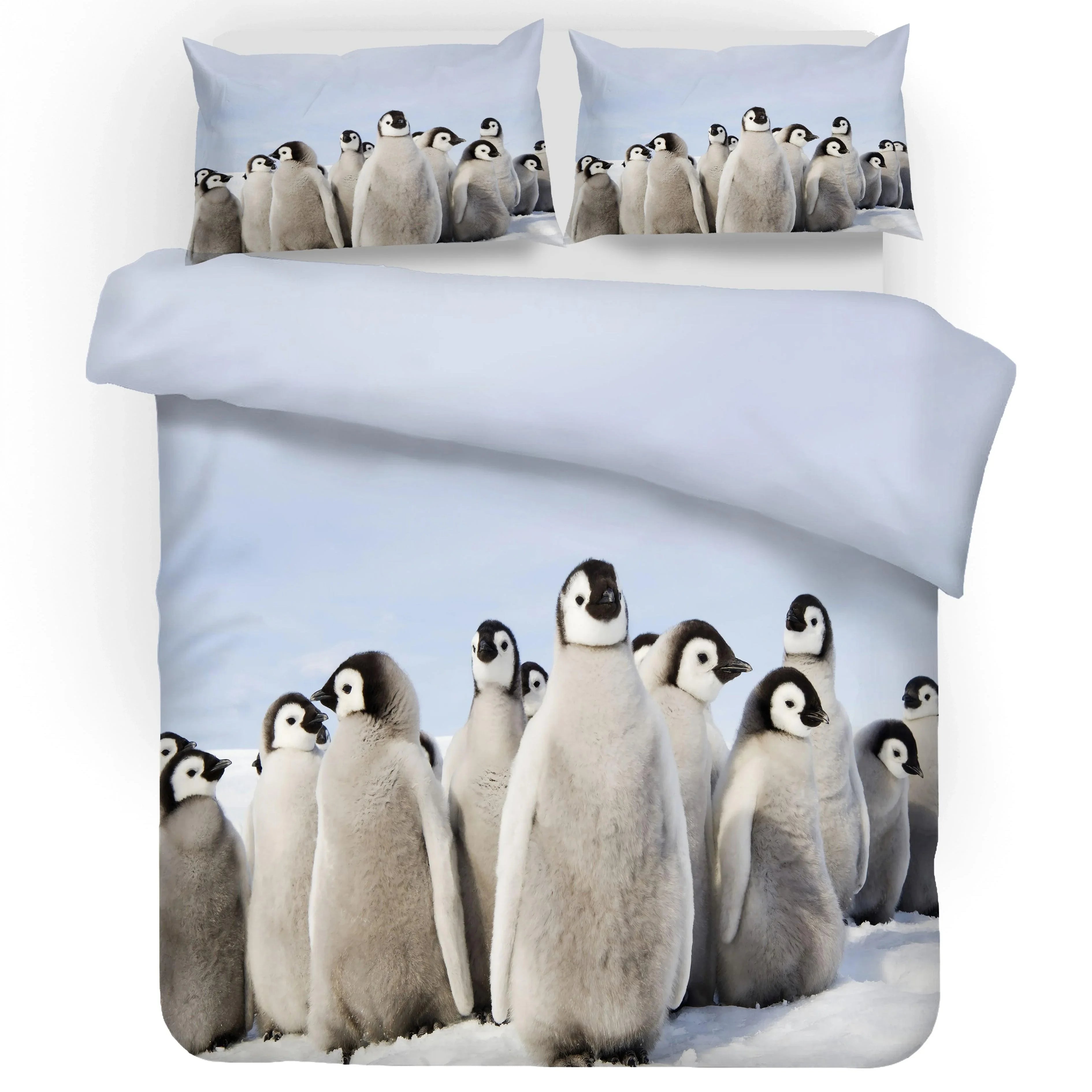 3D Polar Penguin Quilt Cover Set Bedding Set Pillowcases 108- Jess Art Decoration