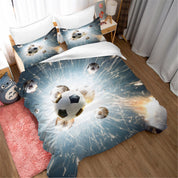 3D Football Soccer Quilt Cover Set Bedding Set Duvet Cover Pillowcases SF168- Jess Art Decoration