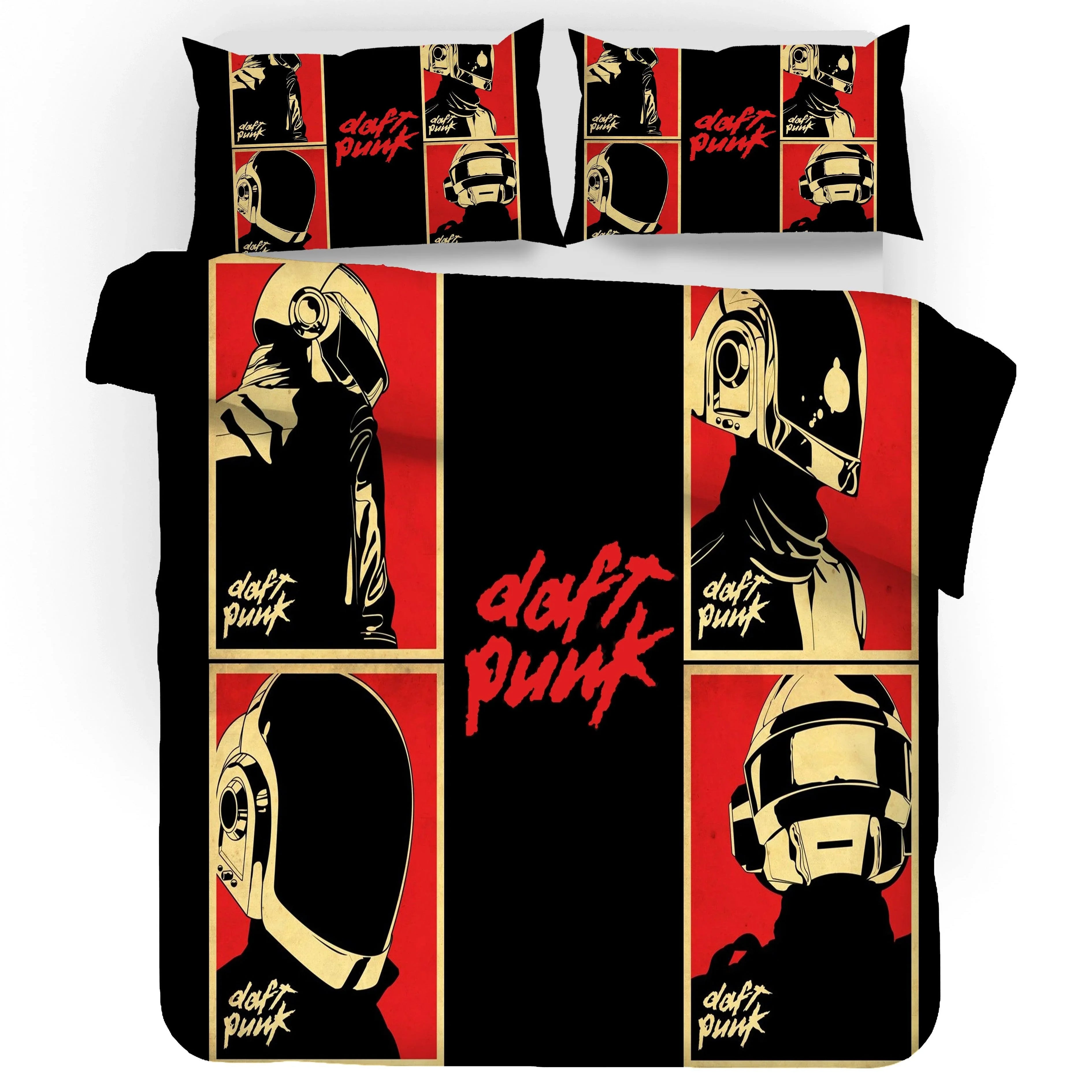 3D Daft Punk Quilt Cover Set Bedding Set Pillowcases 08- Jess Art Decoration