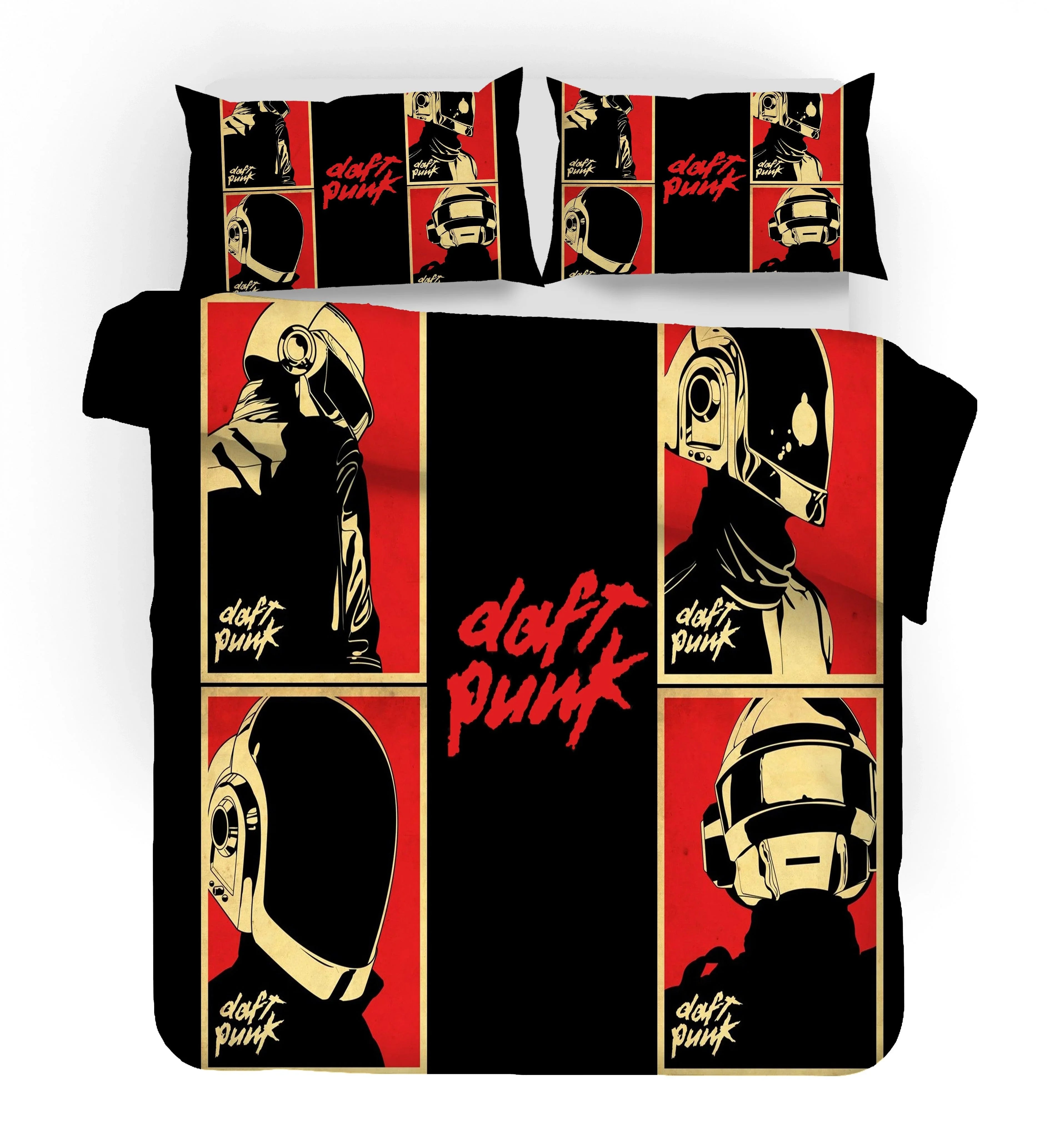 3D Daft Punk Quilt Cover Set Bedding Set Pillowcases 08- Jess Art Decoration