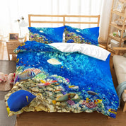 3D Coral Fish Quilt Cover Set Bedding Set Duvet Cover Pillowcases SF65- Jess Art Decoration