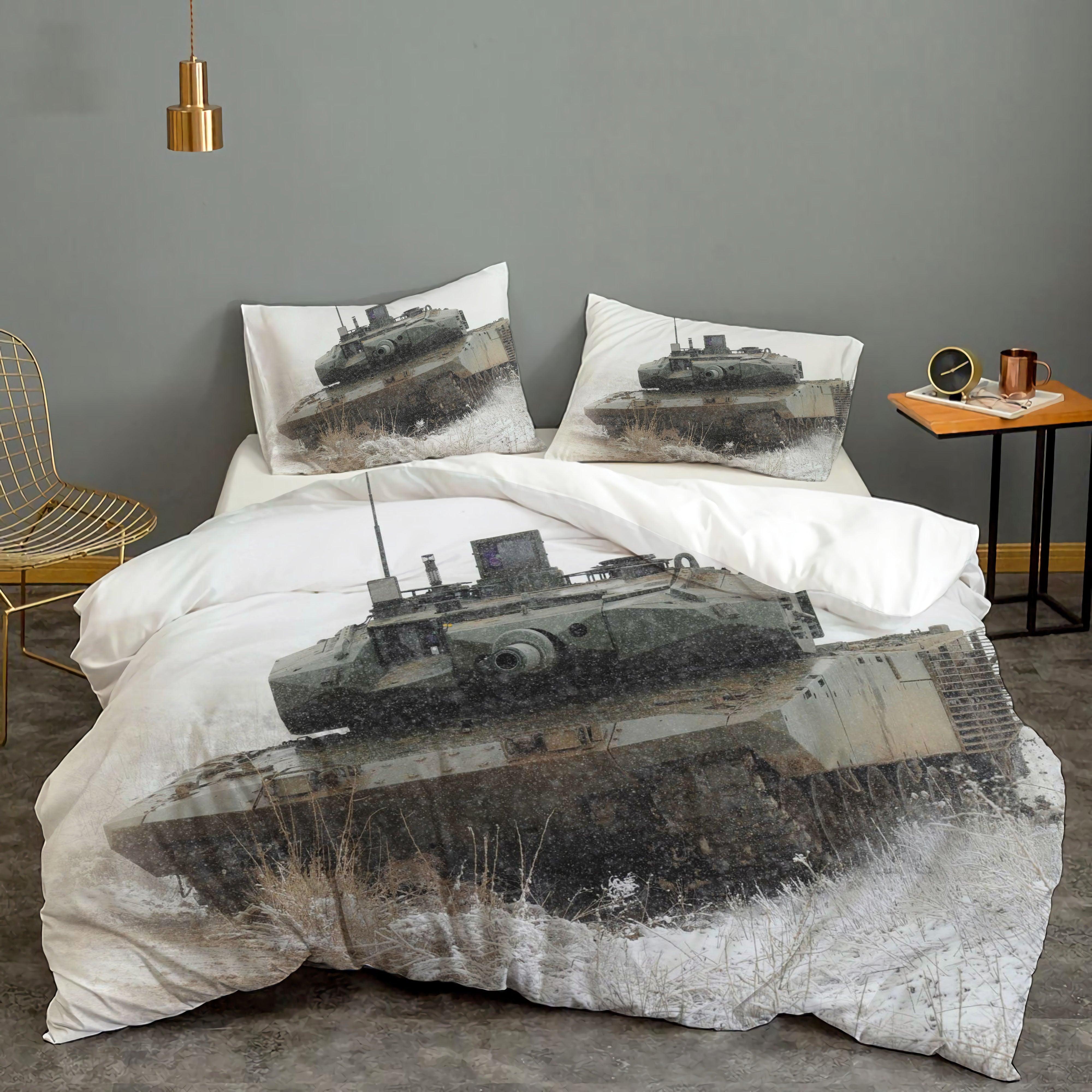3D War Weapon Tank Quilt Cover Set Bedding Set Duvet Cover Pillowcases 25- Jess Art Decoration