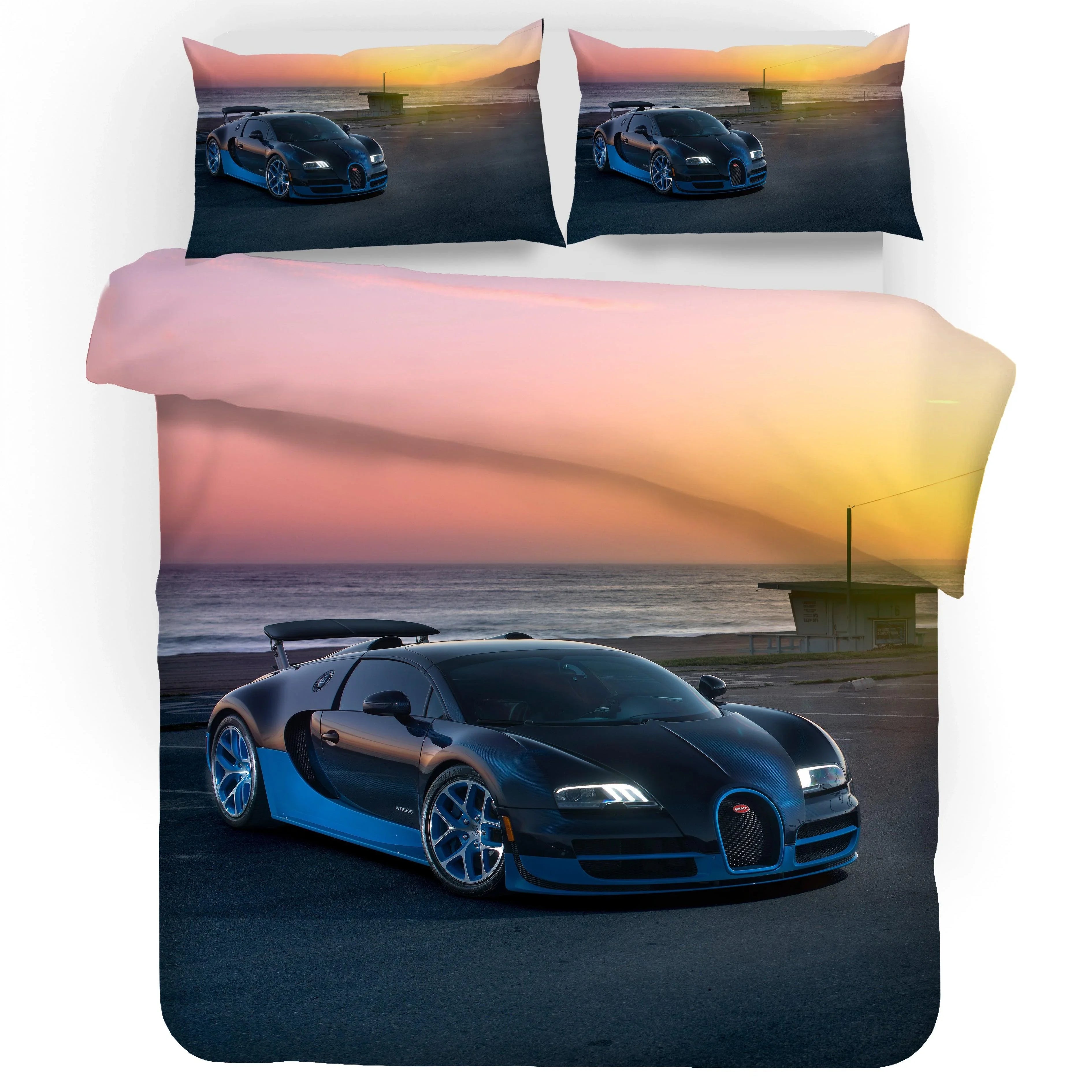 3D Super Car Quilt Cover Set Bedding Set Pillowcases 72- Jess Art Decoration