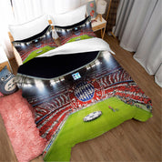 3D Football Soccer Stadium Quilt Cover Set Bedding Set Duvet Cover Pillowcases SF184- Jess Art Decoration