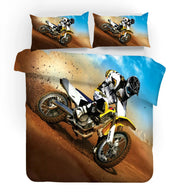 3D Motocross Desert Quilt Cover Set Bedding Set Pillowcases 180- Jess Art Decoration
