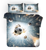 3D Football Soccer Quilt Cover Set Bedding Set Duvet Cover Pillowcases SF168- Jess Art Decoration