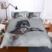 3D Black Horse Quilt Cover Set Bedding Set Pillowcases 232- Jess Art Decoration