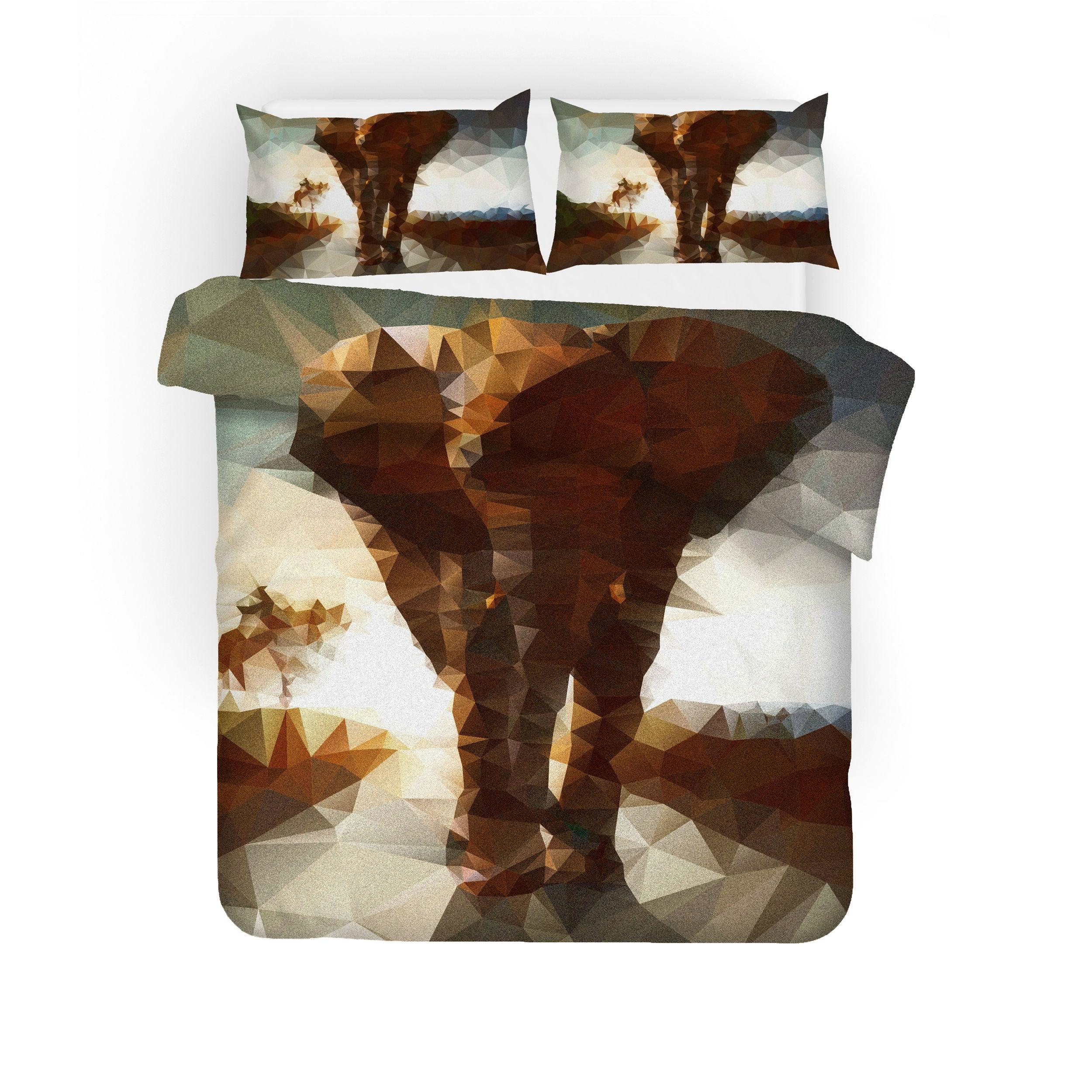 3D Abstract Elephant Quilt Cover Set Bedding Set Pillowcases 139- Jess Art Decoration