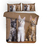 3D Pet Cat Lovely Quilt Cover Set Bedding Set Pillowcases 80- Jess Art Decoration