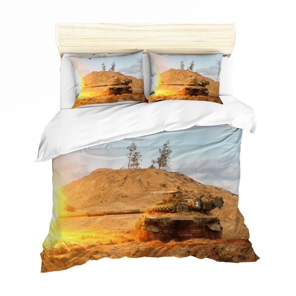3D War Weapon Tank Quilt Cover Set Bedding Set Duvet Cover Pillowcases 26- Jess Art Decoration