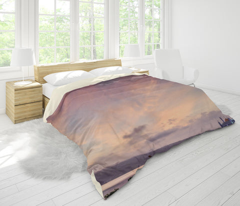 3D Sky House River Flower Road Quilt Cover Set Bedding Set Pillowcases 82- Jess Art Decoration
