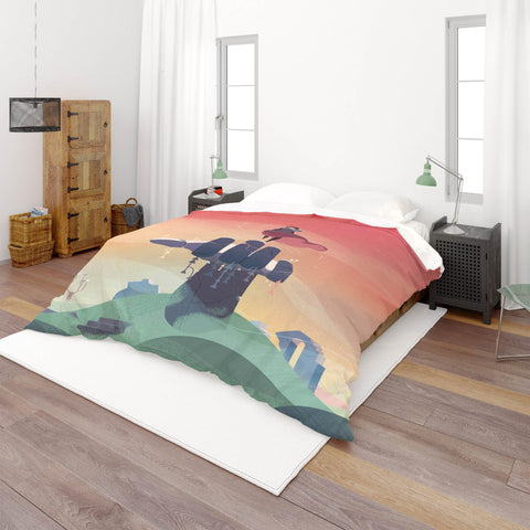 3D Color Cartoon Red Sky Big Hand Quilt Cover Set Bedding Set Pillowcases  49- Jess Art Decoration