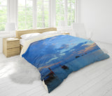 3D Blue Sea Sky Boat Quilt Cover Set Bedding Set Pillowcases 83- Jess Art Decoration