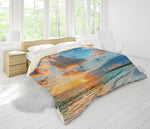 3D Blue Sea Sunset Beach Trees Quilt Cover Set Bedding Set Pillowcases 10- Jess Art Decoration