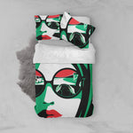 3D Green White Portrait Quilt Cover Set Bedding Set Pillowcases  45- Jess Art Decoration