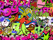 3D Graffiti Colorful Alphabet Skull Abstract Wall Mural Wallpaper LLL 1942- Jess Art Decoration