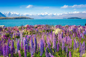 3D Floral Purple Sea Mountain Sky Landscape Wall Mural Wallpaper LLL 1945- Jess Art Decoration